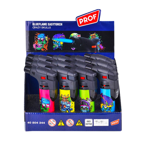Prof Crazy Skulls – Větruvzdorný Turbo Zapalovač