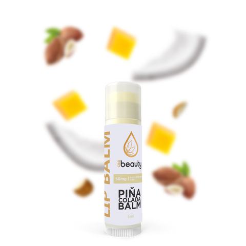 CBD beauty - Hojivý balzám na rty - malina, piňa colada, limetka & mandarinka