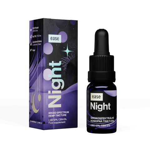 ease® Night 18% - Širokospektrální konopná tinktura