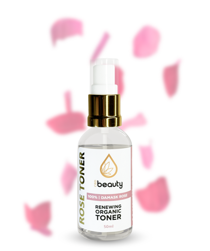 ROSE TONER - organická květinová voda CBD Beauty